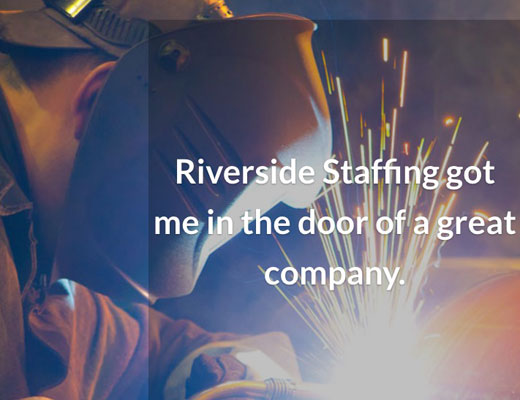 Riverside Staffing website detail image