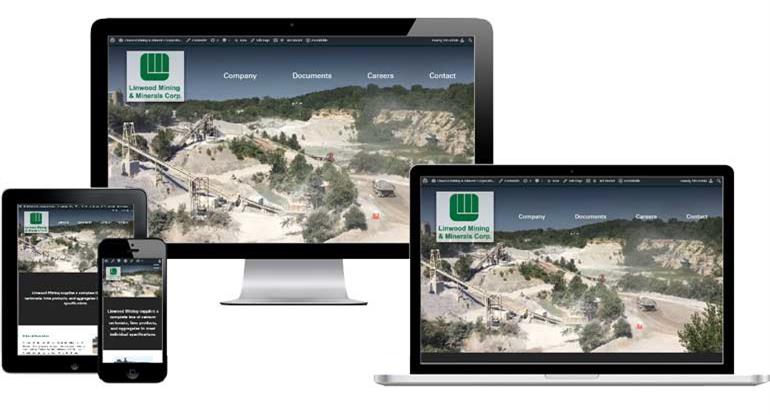 Screenshot of Linwood Mining website on devices