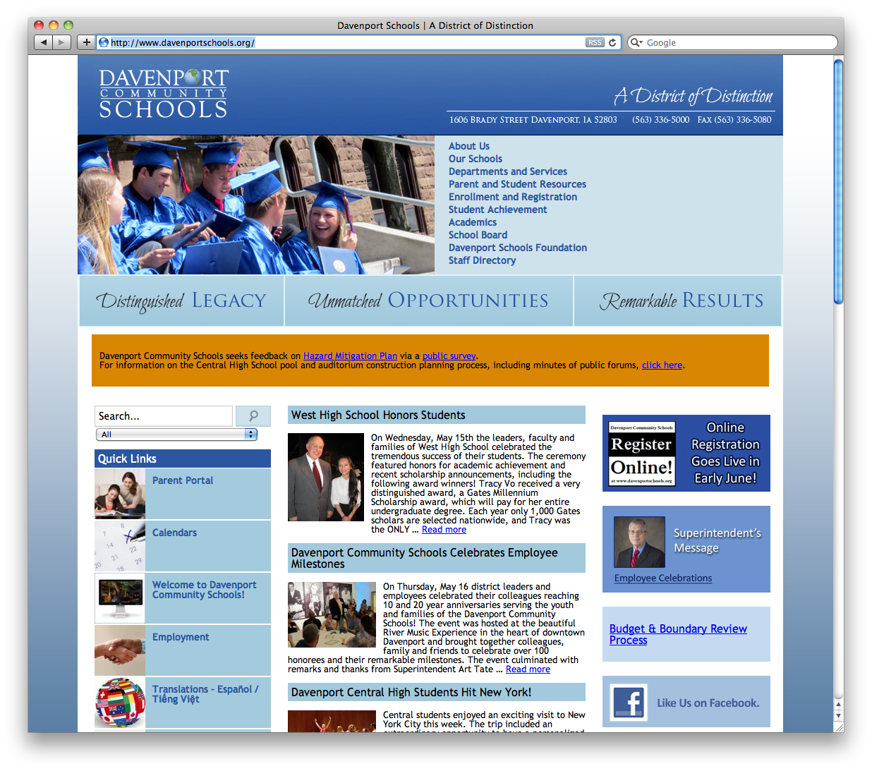Davenport Schools Homepage